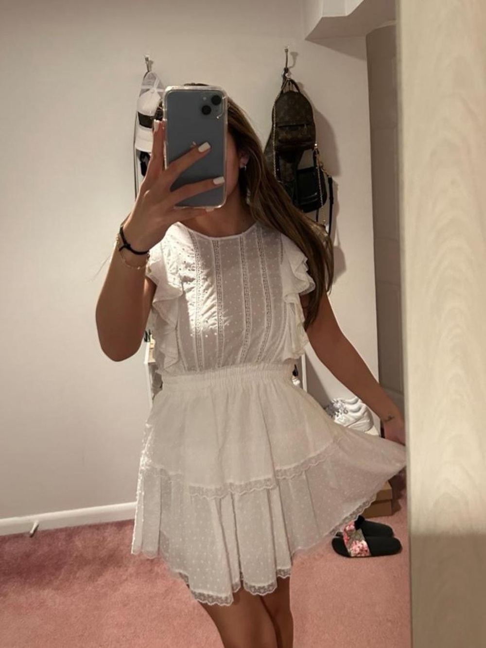 White Ruffle Dress - Picture 1 of 1